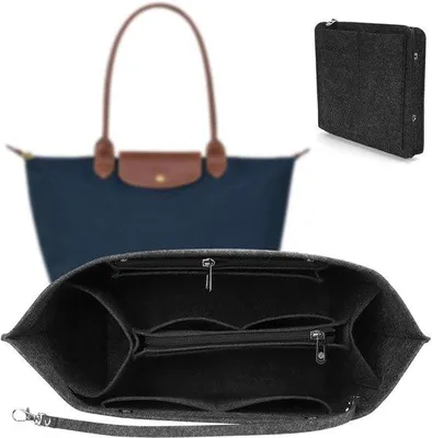 Produktbild von Famanu Handtaschen Organizer Multifunktional - Dunkelgrau, Größe L