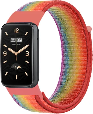Produktbild von Strap-it Xiaomi Smart Band 7 Pro Nylon Armband (Regenbogen)