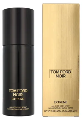 Produktbild von TOM FORD Noir Extreme All Over Body Spray, 150 ml, Auffrischend, Männer, Universal, Kardamom, Mandarine, Muskatnuss, Safran, Jasmin, Orangenblüte, Rose