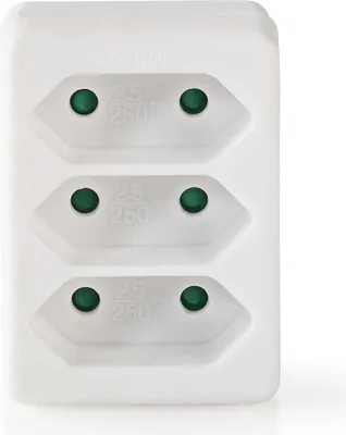 Produktbild von Eluttag-Verteiler | Typ F (CEE 7/7) | 250 V AC 50 Hz | Fransk / Typ C (CEE 7/16) | 250 V AC 50/60 Hz | 2,5 A | 1700 W | Vit