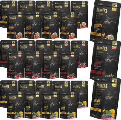 Produktbild von Bulti | Superfood Feuchtigkeitsspendendes Futter für Katzen - 30x100g - Mix Ausgeschmäckern - Huhn mit Kokosnuss