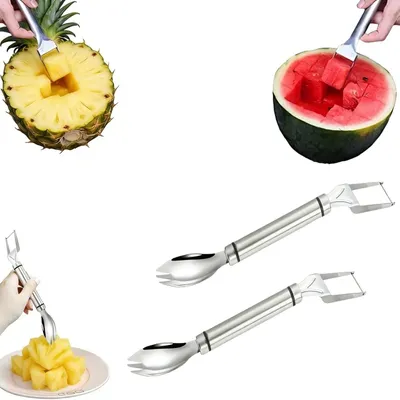 Produktbild von 2-in-1-Obstschneider aus Edelstahl für Melonen