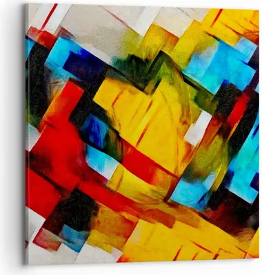 Produktbild von Bild auf Leinwand - Leinwandbild - Abstraktion modern - 70x70cm - Wand Bild - Wanddeko - Wandbilder - Leinwanddruck - Bilder - Kunstdruck - Wanddekoration - Leinwand bilder - Wandkunst - AC70x70-3451