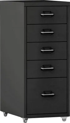 Immagine prodotto di Cassettiera per sedia da ufficio - 69x28x41 cm - Nero - Acciaio - Design elegante
