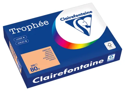 Produktbild von Clairefontaine - Trophée Farbpapier, A4, 80 g, 500 Blatt, apricot