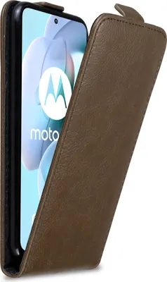 Produktbild von Cadorabo Hülle für Motorola MOTO G31 / G41 Schutz Hülle in Braun Flip Etui Handyhülle Case Cover
