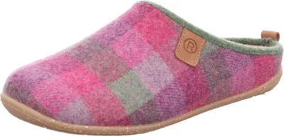 Produktbild von Rohde Damen Pantoffel Hausschuh Filz kariert Wechselfußbett Rivoli-D 6872, Größe:39 EU, Farbe:Pink