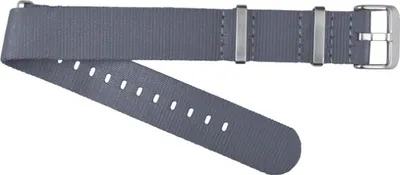 Obrázek produktu pro ClassicWatchStraps Prémiový nylonový řemínek na hodinky z materiálu bezpečnostního pásku - šedý, 20 mm, broušená stříbrná barva
