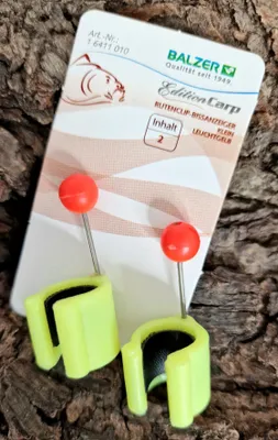 Produktbild von Balzer Rutenclip-Bissanzeiger gelb 10-16mm 2 Stück Yellow Rod Clips