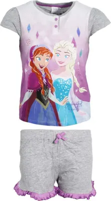 Produktbild von Disney Die Eiskönigin Elsa Kinder Schlafanzug Pyjama – Grau / 104