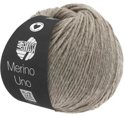 Produktbild von Lana Grossa MERINO UNO 50 g extrafeine Wolle mit Superwash-Ausrüstung 125 m Farbe 003 - Taupe, KI-generiertes Bild