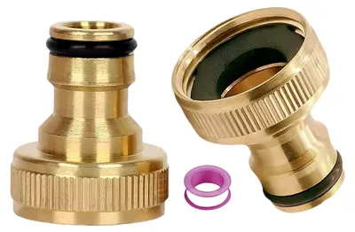 Produktbild von Gartenschlauch-Schnellkupplung, 3/4 Zoll, Innengewinde, Messing, für Gartenschläuche und Bewässerungssysteme, 2 Stück