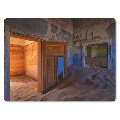 Produktbild von MuchoWow® Mauspad Mousepad Tür - Sand - Wüste - Architektur 23x19 cm - Mousepads - Maus Mat - Pad - Mausunterlage - Schreibtischunterlage - Mauspad