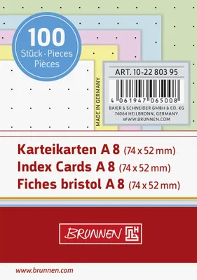 Produktbild von BRUNNEN 102280395 KKarten Pg.A8 dot.sort