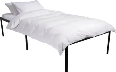 Zdjęcie produktu dla Metalowy stelaż do łóżka - 200 x 90, wys. 41 cm - Czarny