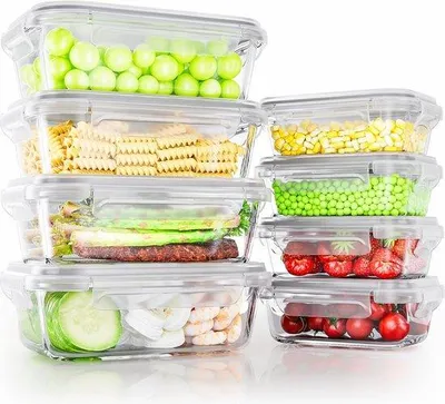 Produktbild von Glasdosen-Set, 8-teilig, 1040ml, luchtdicht, BPA-frei, Küche