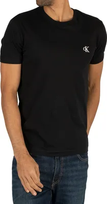 Produktbild von Calvin Klein Jeans Herren Essential Slim T-Shirt, Schwarz L