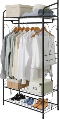 Productafbeelding van Kledingrek 3-in-1 - Zwart, 161x79x36 cm