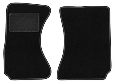 Produktbild von Velours-Fußmatten Vorne passend für Daihatsu Terios I (SUV, Bj. 1997-2005) –  schwarz, passgenau, mit Befestigungen set 2 Stk. - STANDARD
