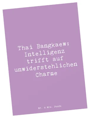 Produktbild von Mr. & Mrs. Panda Grußkarte Spruch Thai Bangkaew Charme - Lavendeltraum - Geschenk, Ansichtskarten, Fotokarte, scharfsinniger Verstand, Postkarte, Postkarten, bildkarte