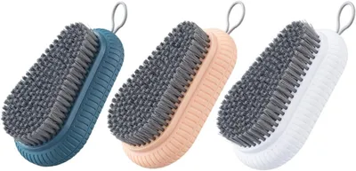 Produktbild von 3 Stück Wäschebürsten mit weichen Borsten, Schuhreinigungsbürsten und Kleidungsschrubber mit Aufhängeöse
