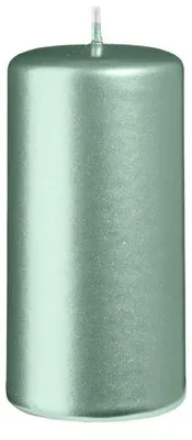 Produktbild von Stumpenkerzen Metallic Matt Candy Green 100 x Ø 50 mm, 12 Stück