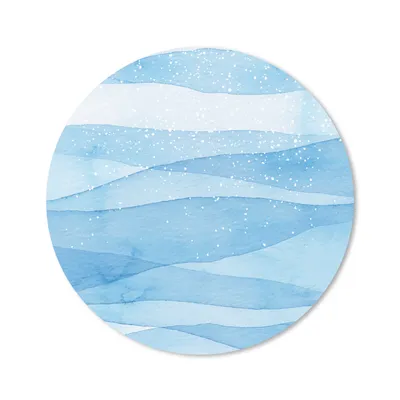 Produktbild von MuchoWow® Mauspad Mousepad Aquarell - Illustration - Blau 50x50 cm - Mousepads - Maus Mat - Pad - Mausunterlage - Vinyl