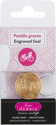 Produktbild von Jacques Herbin 3x Siegelplatte aus Messing, ø24mm - Fahrrad 40414T