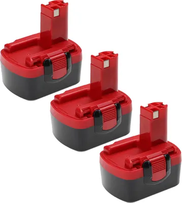 Produktbild von vhbw 3x Akku Ersatz für Bosch 2 607 335 276, 2 607 335 275, 2 607 335 264, 2 607 335 263, 1617S0004W für Werkzeug (2000 mAh, NiMH, 14,4 V)
