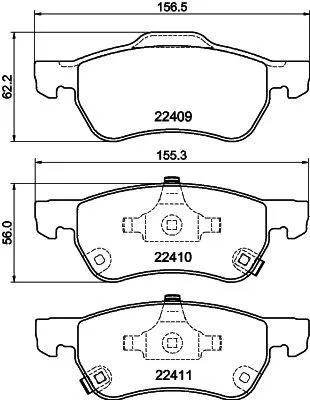 Produktbild von BENDIX Braking Bremsbelagsatz, Scheibenbremse BPD2489