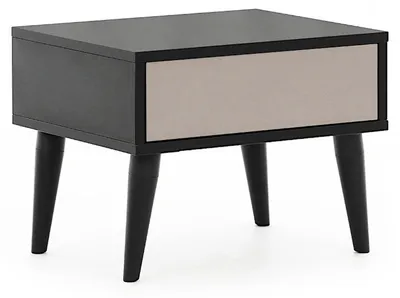 Produktbild von Schwarzer Nachttisch Mit Schublade Schlafzimmer Möbel Hochwertige Möbel