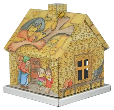 Produktbild von KNOX Räucherhaus - Hänsel & Gretel - aus Metall - Größe ca. 5,5cm - für Räucherkerzen Größe M (Standard)