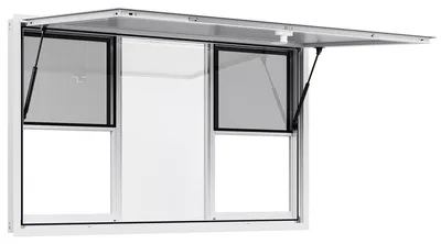 Produktbild von 152 x 92 cm Markise für Imbissstände, Ausgabeschalter und Food Trucks