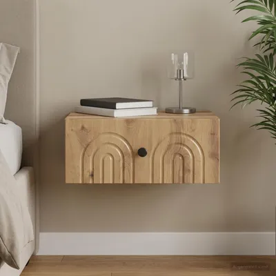 Image de vidaXL Table de chevet murale en chêne Artisan 49 x 34,5 x 20 cm