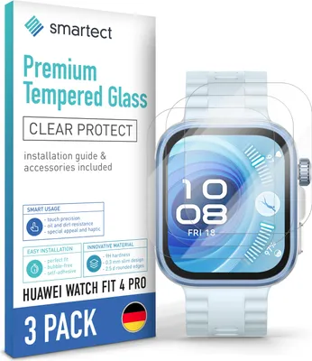 Produktbild von 3x Schutzglas Panzerfolie Klar für Huawei Watch Fit 4 Pro Displayschutz Hartglas