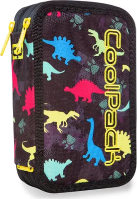 Zdjęcie produktu dla Piórnik Potrójny Black Dinozaur Jumper 3 Coolpack