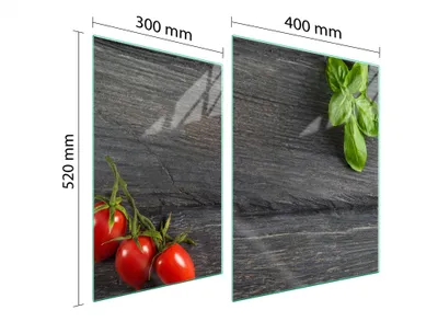 Produktbild von Glasschutzplatte Für Herd 70X52 Tomaten