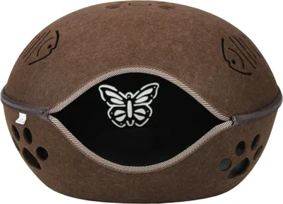Produktbild von Pettimania Katzenhöhle Filz mit Motiven braun