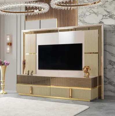 Image de rtv Meuble mural tv Vitrine salon Téléviseur Étagère Meubles muraux Armoire