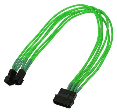 Zdjęcie produktu dla Nanoxia NX42A30NG, 0,3 m, Molex (4-pin), 2 x Molex (3-pin), Męska, Żeńska, Prosty