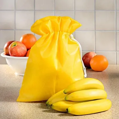 Produktbild von Famanu Bananentas Wiederverwendbar - Atmungsaktive Frischhaltetüte mit Zugband