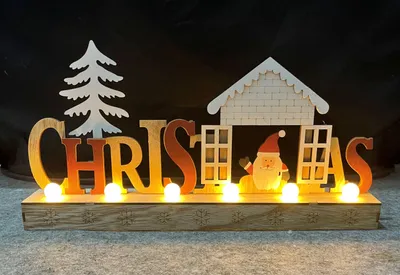 Image de LED Winterscenes CHRISTMAS - Décoration en bois illuminée