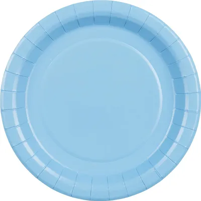Produktbild von 6x Pappteller, hellblau, 18 cm