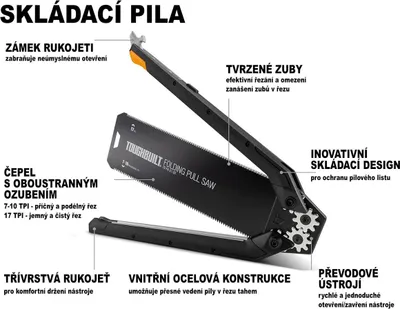 Obrázek produktu pro Toughbuilt | Skládací japonská pilka Ryoba