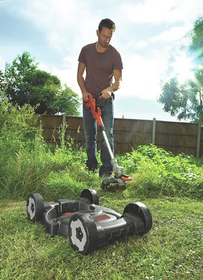 Zdjęcie produktu dla Black & Decker STC1820CM-QW, Podkaszarka 2 w 1 i podkaszarka do sznurków, Ostrze/żyłka, Uchwyt w kształcie pętli D, 1,6 mm, 9 m, 7400 RPM