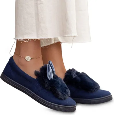 Produktbild von Damen Kinder Hausschuhe Slipper Haus Schuhe Pantoletten Beppi Dunkelblau Gr.38