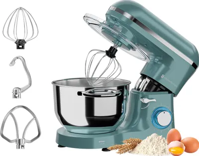Produktbild von KitchenBrothers 2000W Küchenmaschine - Küchenroboter - 6,2L - Mixer mit Rührschüssel - Küchenmixer - Pastellgrün