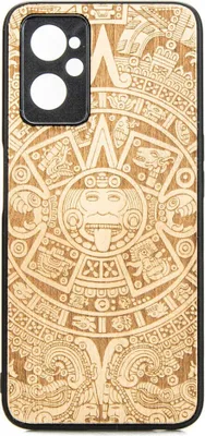Produktbild von Holzhülle für Realme 9i, Bewood Aniegre Aztekischer Kalender
