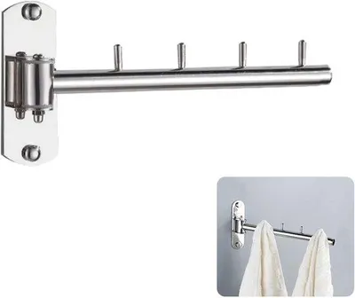 Produktbild von Edelstahl Kleiderhanger drehbar klappbar silber