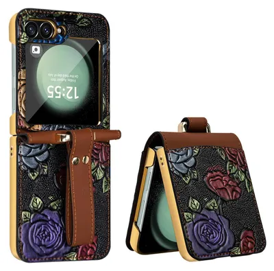 Image de Pour Samsung Galaxy Z Flip7 FE / Flip6 5G Housse dragonne verre intégré